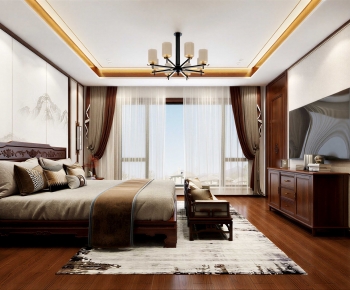 New Chinese Style Bedroom-ID:329555996