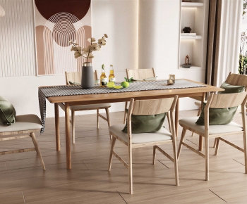 Nordic Style Dining Table And Chairs-ID:946090214