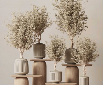 Modern Potted Green Plant-ID:222666981