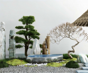 Japanese Style Rockery Waterscape-ID:372226953