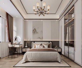 New Chinese Style Bedroom-ID:208749825