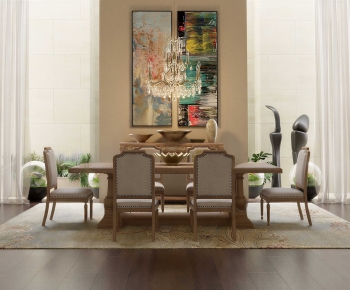 European Style Dining Table And Chairs-ID:926549915