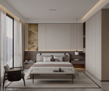 New Chinese Style Bedroom-ID:125695947