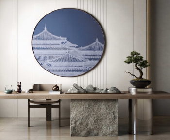 New Chinese Style Computer Desk And Chair-ID:718126062