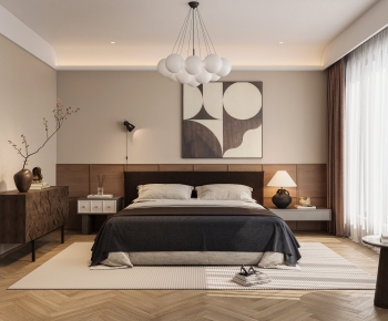 Wabi-sabi Style Bedroom-ID:544961932
