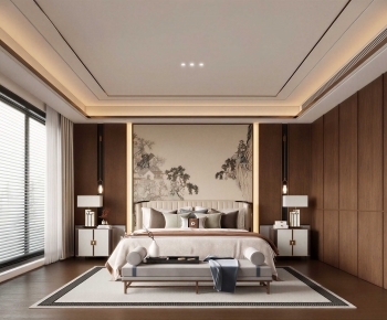 New Chinese Style Bedroom-ID:655740986
