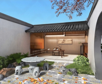 New Chinese Style Courtyard/landscape-ID:703726052