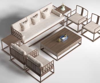 New Chinese Style Sofa Combination-ID:339085102