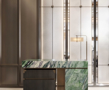 New Chinese Style Reception Desk-ID:593498955