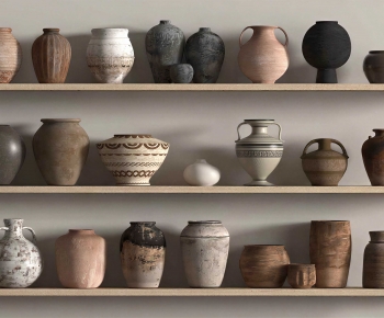 Wabi-sabi Style Clay Pot-ID:677768951