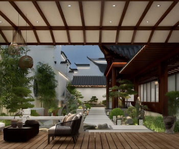 New Chinese Style Courtyard/landscape-ID:332516912