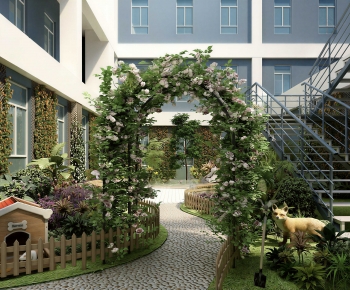 Modern Courtyard/landscape-ID:667237046