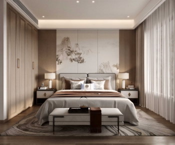 New Chinese Style Bedroom-ID:164439925