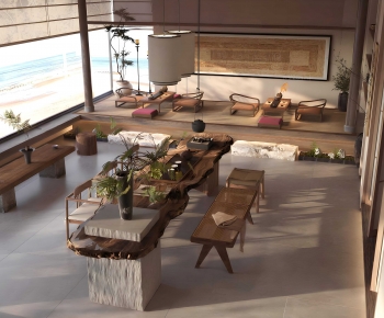 New Chinese Style Teahouse Tea House-ID:689651014