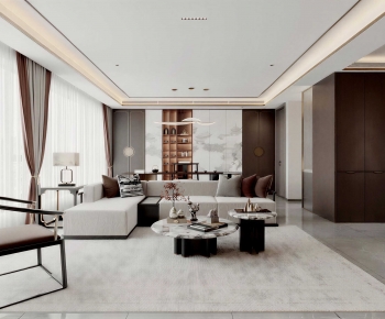 New Chinese Style A Living Room-ID:313780077