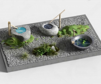 Japanese Style Rockery Waterscape-ID:536550051