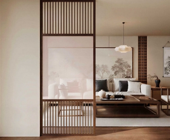 New Chinese Style A Living Room-ID:793872121