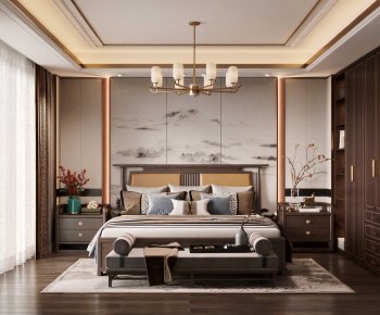 New Chinese Style Bedroom-ID:965130091