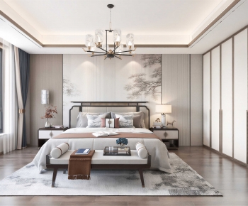 New Chinese Style Bedroom-ID:642779113