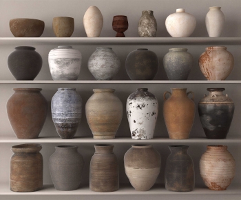 Wabi-sabi Style Clay Pot-ID:586894993