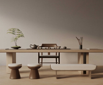 New Chinese Style Tea Tables And Chairs-ID:740212922