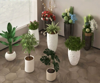 Modern Ground Green Plant Potted Plants-ID:349632023