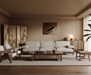 Wabi-sabi Style A Living Room-ID:658259466