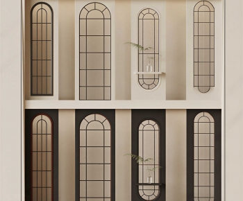 French Style Glass Screen Partition-ID:774471041