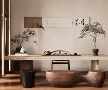 New Chinese Style Tea Tables And Chairs-ID:570878034