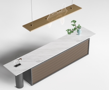 New Chinese Style Reception Desk-ID:910958056