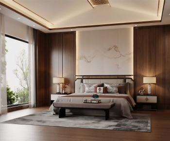New Chinese Style Bedroom-ID:831387042
