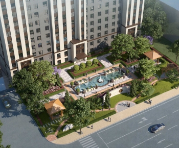 Modern Architectural Bird's-eye View Planning-ID:938443907