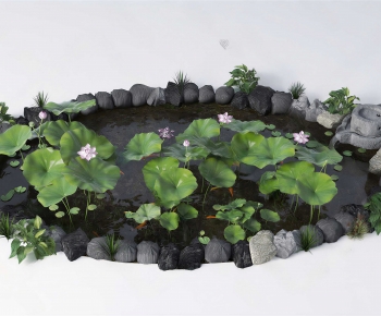 New Chinese Style Rockery Waterscape-ID:608017922