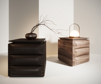 Wabi-sabi Style Bedside Cupboard-ID:894840006