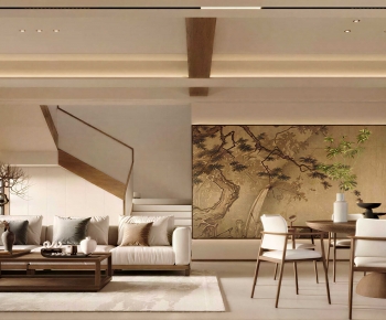 New Chinese Style A Living Room-ID:169022086