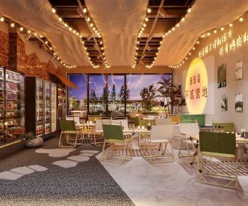 Modern Barbecue Restaurant-ID:878892904