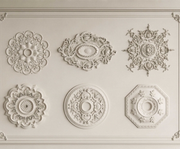 European Style Plaster Carved Top Plate-ID:461503987
