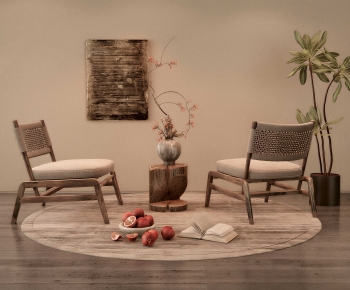 Wabi-sabi Style Lounge Chair-ID:716346033