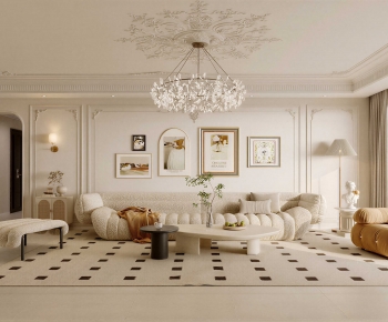 French Style A Living Room-ID:724257957