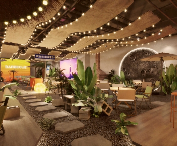 Modern Barbecue Restaurant-ID:153350116