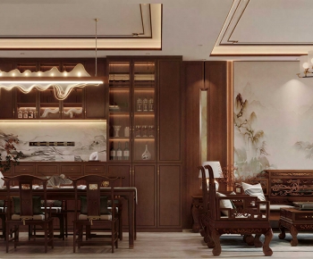 New Chinese Style A Living Room-ID:484560015