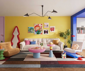 Modern A Living Room-ID:566631086