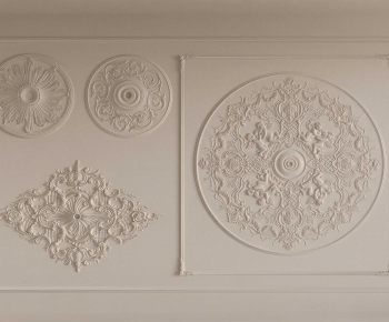 French Style Plaster Carved Top Plate-ID:509768966