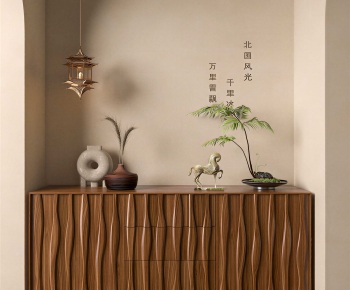 New Chinese Style Entrance Cabinet-ID:100240772