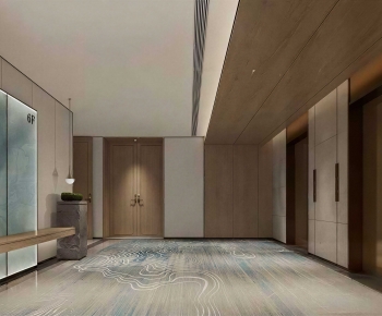 New Chinese Style Corridor Elevator Hall-ID:596076978