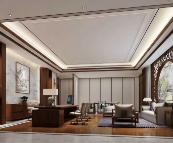 New Chinese Style Manager's Office-ID:606096037