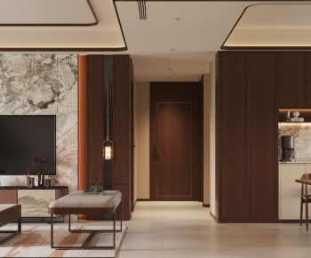 New Chinese Style A Living Room-ID:371782062