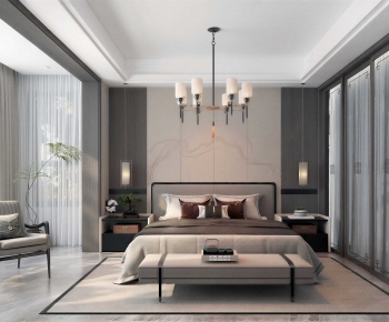 New Chinese Style Bedroom-ID:267750029