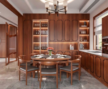 New Chinese Style Dining Room-ID:863926891