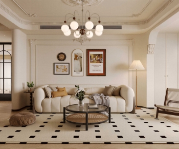 French Style A Living Room-ID:127871056